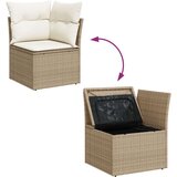 vidaXL 7-dijelni set vrtnih sofa s jastucima, bež poliratan, akacija | shoptok.hr