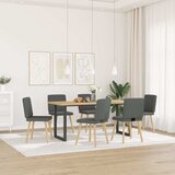 Maison Chic Jedilni stoli - Vzorci stoli 6 kosov temno sivo blago A1378, (22031523) Cene