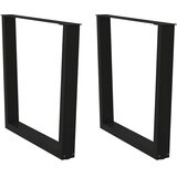  Noge za blagovaonski stol V-oblika 2 kom Crne 80 x (72-73,3) cm Čelik | Eponuda.com