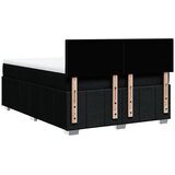  Krevet s oprugama i madracem crni 160x200 cm od tkanine | shoptok.hr
