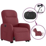  Električni naslanjač s funkcijo vstajanja vinsko rdeč, (21824863) | Shoptok.si