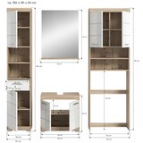 MID.YOU Kopalnica Lambada, Bela, Hrast, 4-Delna | Shoptok.si