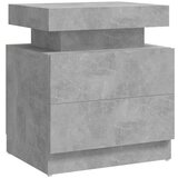vidaXL Nočna omarica betonsko siva 45x35x52 cm iverna plošča | Shoptok.si