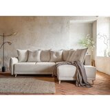 Miuform Bež sklopiva kutna garnitura od samta (s desnim kutom) Lazy Lukka – | shoptok.hr