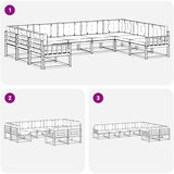  Set vanjskih sofa s jastukom 9 pcs Bijela i antracit | shoptok.hr