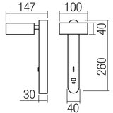  Redo 01-4640 - LED zidno svetlo SADES LED/6W/230V CRI 90 USB belo | Eponuda.com