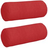 vidaXL valjkasti jastučići 2 pcs crvena Ø 15 x 40 cm tkanina | shoptok.hr