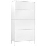 vidaXL Garderobna omara bela 90x50x180 cm jeklo | Shoptok.si