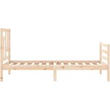  Kreveta s uzglavljem 90 x 200 cm od masivnog drva | shoptok.hr