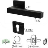 Dabel Kvaka rozeta za vrata ohrid crna 53x53/8/140/8/9mm CIL DBP3 (0101118) | ePonuda.com