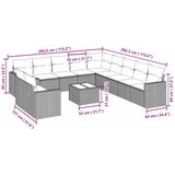  12-dijelni set vrtnih sofa poliratan s jastucima svijetlosivi | shoptok.hr