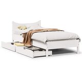  Okvir kreveta s ladicama bijeli 75x190 cm od borovine | Eponuda.com