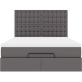  Otomanski krevet s madracima i LED sivi 140x190cm umjetna koža | shoptok.hr