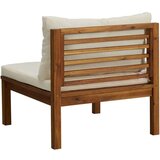  Modularna srednja sofa s krem bijelim jastucima bagremovo drvo | shoptok.hr