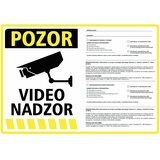 TECHTRADE samolepilna nalepka opozorilna - videonadzor | Shoptok.si