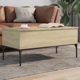 vidaXL Stolić za kavu boja hrasta 100 x 50 x 45 cm od drva i metala Cijene