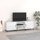 vidaXL TV omarica visok sijaj bela 150x30x50 cm inženirski les Cene