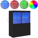 vidaXL Bivak črna 81x37x100 cm iz umetnega lesa | Shoptok.si