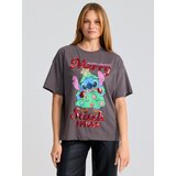 Sinsay Pamučna oversized majica s ukrasnim šljokicama Stitch | shoptok.hr