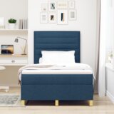  Krevet s oprugama madracem i LED plavom 120x200 cm tkanina | shoptok.hr