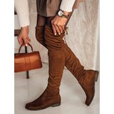 DStreet Kozaki damskie ALLUNIT kamelowe | shoptok.hr