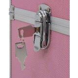  Kovčeg za šminku 37 x 24 x 35 cm ružičasti aluminijski | shoptok.hr