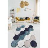  circle - blue bluedark blue white beige carpet (80 x 150) Cene