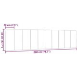 vidaXL Vzglavna stranica temno siva 200 cm blago | Shoptok.si