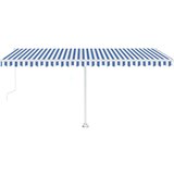 Tenda samostojeća automatska tenda 500 x 300 cm plavo-bijela | shoptok.hr