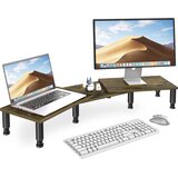 AX WABER nastavljivo stojalo za dva monitorja z odlagalnim prostorom | Shoptok.si