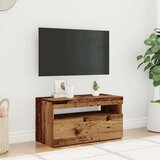 vidaXL TV ormarić s LED svjetlima staro drvo 75x35x40 cm | shoptok.hr