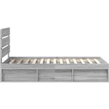  Konstrukcija postelje z vzglavjem Siva Sonoma 100 x 200 cm, (5000102919) | Shoptok.si