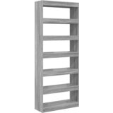 Police Knjižna omara Siva sonoma 80 x 30 x 198 cm Konstruiran les | Shoptok.si