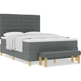 Box spring krevet Tamno siva 140 x 190 cm tkanina | shoptok.hr