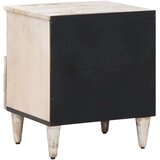  Ormar za krevet 2 pcs Bijelo 40 x 33 x 46 cm Čvrsto drvo manga - Bijelo 2 | shoptok.hr