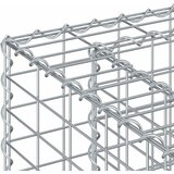  Gabionski uzdignuti krevet 2 pcs Srebrno 130 x 50 x 150 cm | shoptok.hr