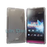  Gumijasti / gel etui S-Line za Sony Xperia miro ST23i - sivi Cene