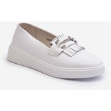 S. BARSKI Light Women's Leather Moccasins on Platform White S.Barski LR590 | shoptok.hr