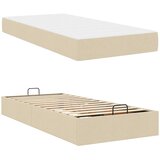 Okvir kreveta s madracem 2 pcs Krema tkanina | shoptok.hr