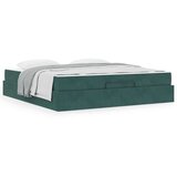  Konstrukcija postelje Temno zelena 180 x 200 cm Žamet | Shoptok.si