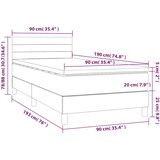Box spring krevet s madracem crni 90x190 cm baršunasti | shoptok.hr