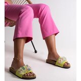 Gemre Green flip-flops adorned with stones Negistina | ePonuda.com