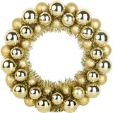 vidaXL Vijenci s božićnim kuglicama 2 pcs Zlatno 33 x 33 x 7 cm | shoptok.hr