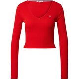 Tommy Jeans Majica mornarska / rdeča / bela | Shoptok.si