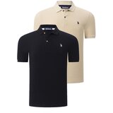 Dewberry DUO SET T8561 MEN'S TSHIRT-BEIGE-BLACK Cijene