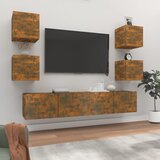 vidaXL 6-dijelni set tv ormarića boja dimljenog hrasta drveni Cijene