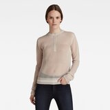 G-star sweater - logo henley sweater beige