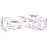  2-dijelni set sofa s jastucima krem od mikrovlakana | shoptok.hr