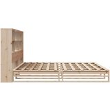  Krevet s regalom za knjige bez madraca 200x200 cm masivno drvo | shoptok.hr