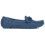GOODIN Blue openwork women's suede loafers | shoptok.hr